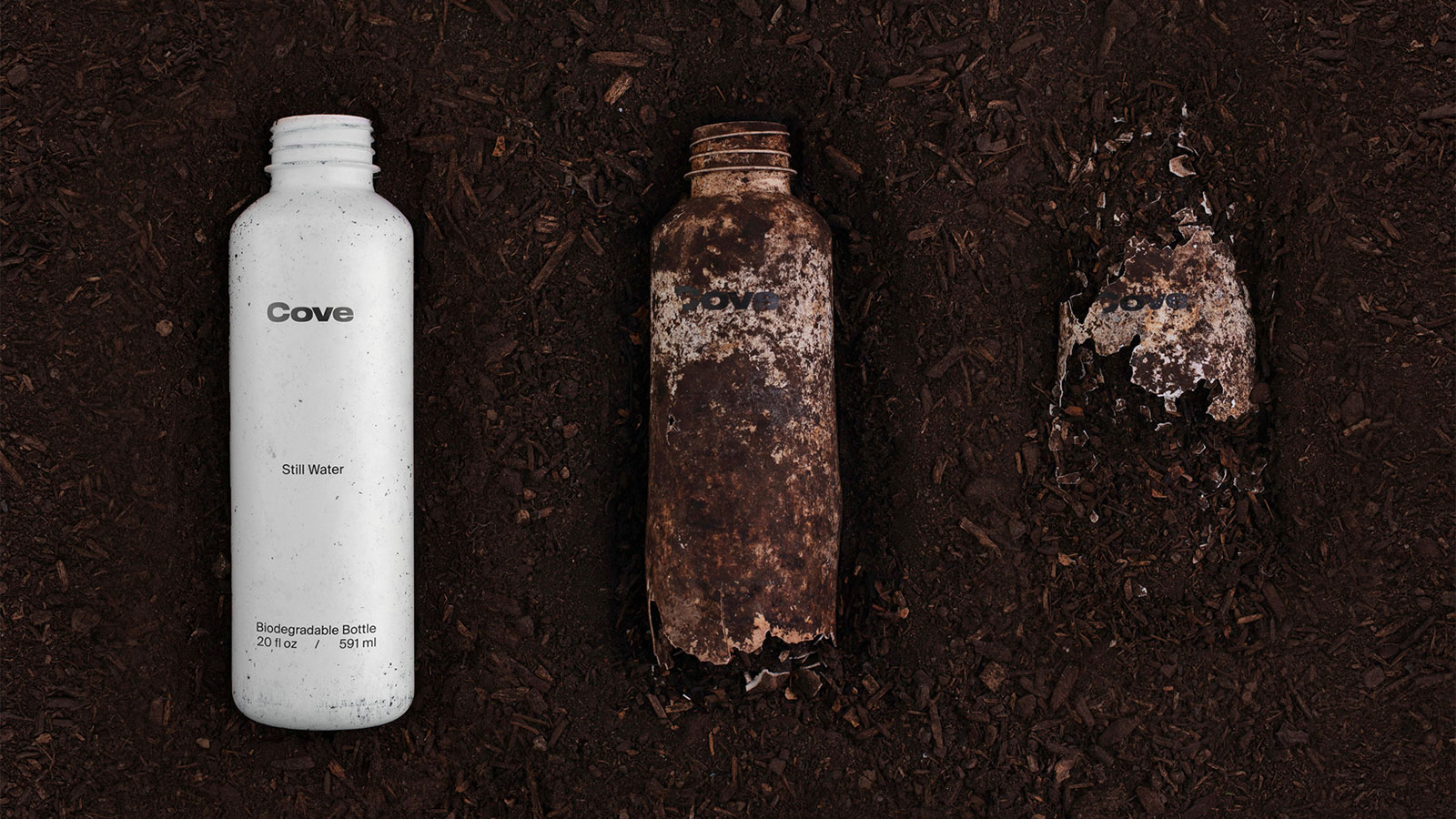 Cove lança garrafa biodegradável para combater poluição plástica