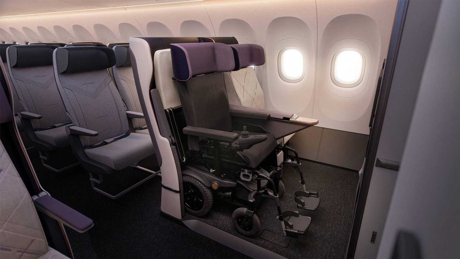 Delta Airlines apresenta assentos de avião dobráveis para acomodar passageiros cadeirantes