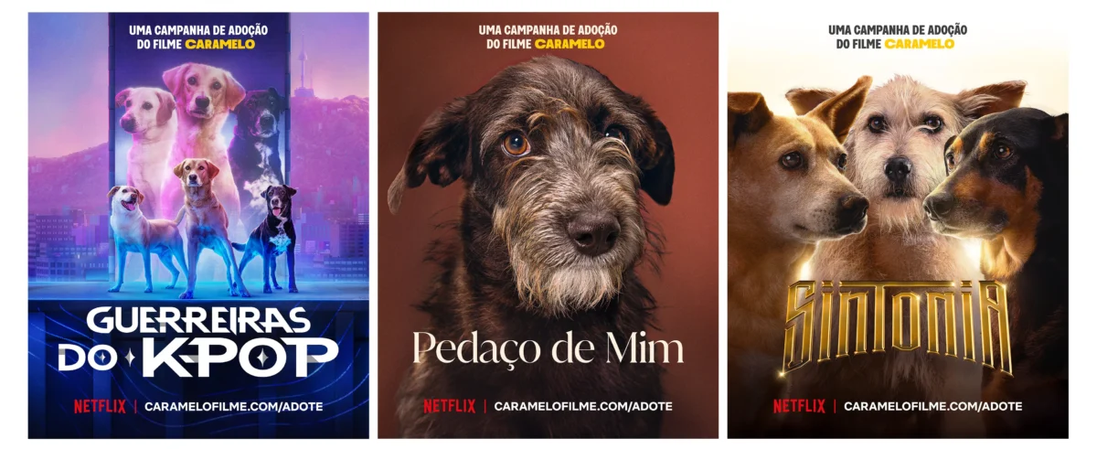Netflix lança campanha de adoção de cães inspirada no filme Caramelo